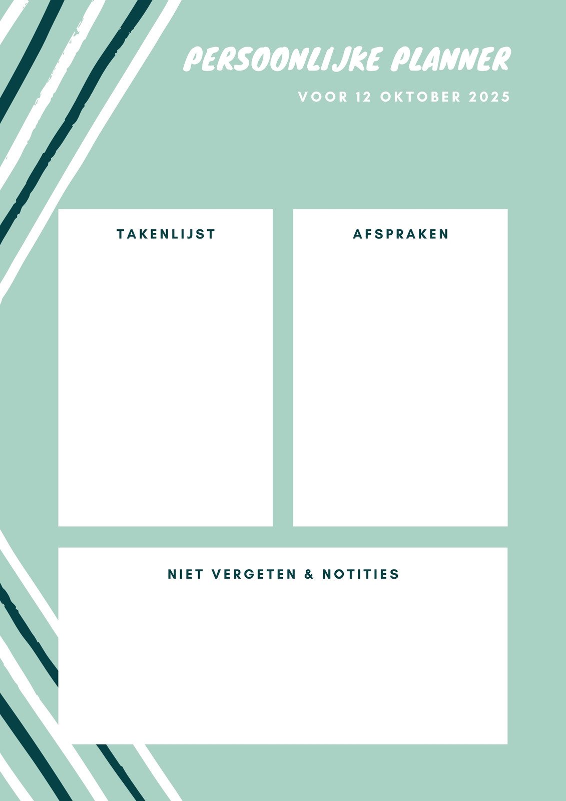 persoonlijke planning